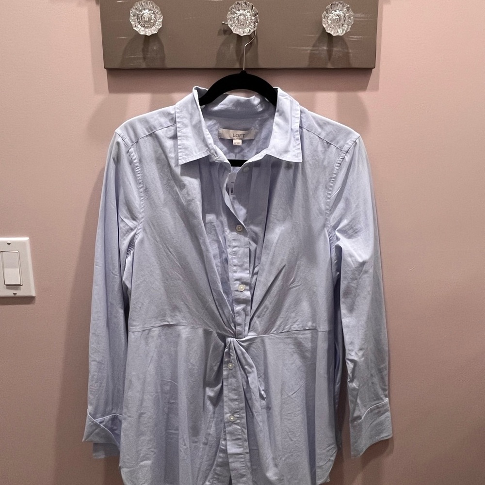 LOFT Light Blue Women’s Button up Blouse